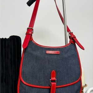Dooney & Bourke Red and Blue Shoulder Bag